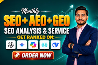 do monthly local onpage geo aeo seo service and off page backlink building