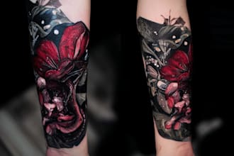 create a tattoo design of tattoo sleeve