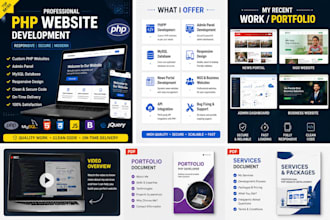 develop a professional PHP mysql website with admin panel