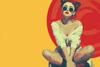 pin up girl and pin up girl illustration