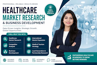 conduct healthcare market research and business development strategy
