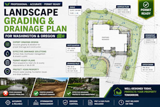 create landscape grading and drainage plan for washington and oregon