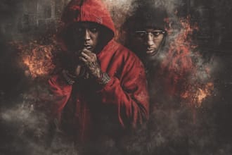 design unique, brilliant, and amazing album cover, rap, hip hop single cover
