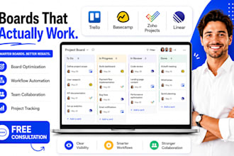 optimize trello basecamp zoho projects and linear software boards