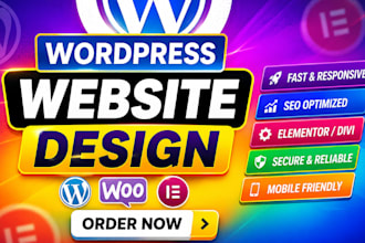 build wordpress business elementor divi website development, blog  landing page