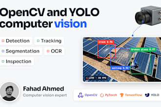 develop opencv, yolo and deep learning computer vision solutions