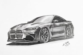 draw a realistic pencil sketch and potrait form your photo