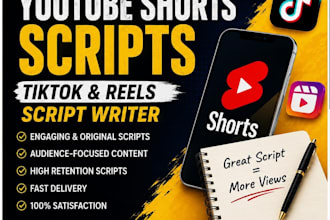 write engaging ai vedio scripts for youtube,tiktok shorts