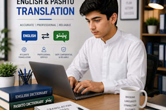 professionally translate english and pashto