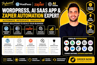 build  bubble website,  ai saas app and zapier automation