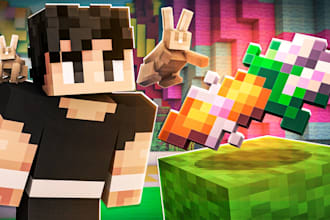 design a minecraft thumbnail with high CTR