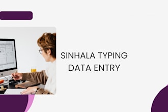 do professional sinhala typing and data entry jobs
