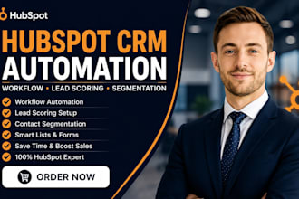 setup hubspot CRM automation workflow lead scoring contact segmentation