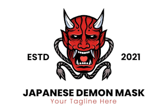 make a creative unique yokai logo