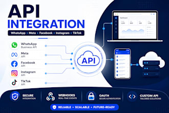 integrate whatsapp business API, meta API, facebook, instagram and tiktok API