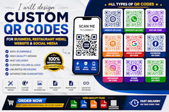 design qr code for your business and website, social media