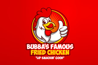 design restraint fried chicken food logo