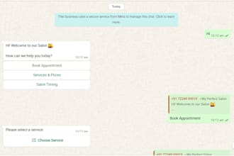 build a whatsapp business booking automation bot with laravel