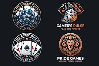 design a modern poker chip or game, poker card, poker logo in high quality