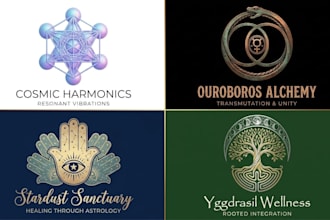 create sacred geometry or spiritual or mystical logo