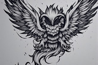 high end linework tattoo design for you