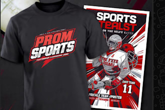 design sports logo, team poster and brand identity for you