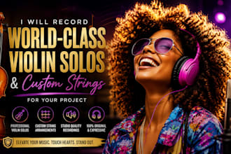 record world class violin solos and custom strings for your project