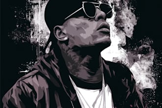 design hip hop album cover and rap t shirt design