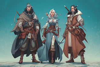 draw a fantasy character for dnd, pathfinder, etc