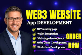 build responsive web3 dapp, website, token, nft and blockchain game