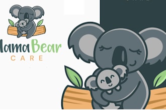 create a premium koala logo with custom concepts