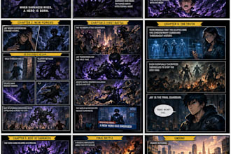 create comic books, pinups and poster illustrations