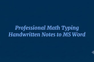 type handwritten math notes in ms word