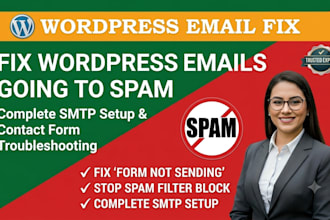 fix wordpress emails going to spam smtp setup contact form not sending