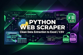write a custom python web scraper and extract data