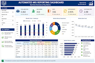 create professional excel dashboards, mis reports and data analysis