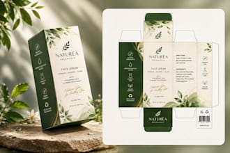 design luxury packaging, amazon box, mailer box and packaging dieline