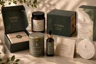 design luxury packaging, amazon box, mailer box and packaging dieline