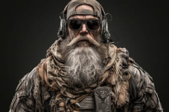 draw 2d game art military character design