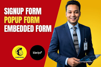 do a high converting mailchimp signup form and popup form