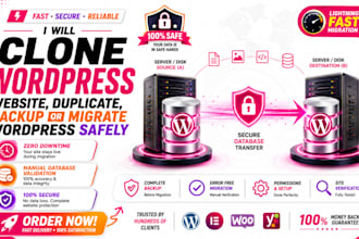 copy clone wordpress website duplicate backup or migrate wordpress safety