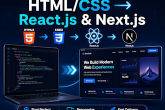 convert your HTML website into a modern nextjs app with ssr