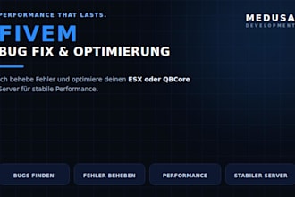 fix bugs and optimize your fivem esx or qbcore server