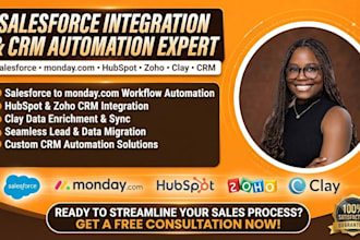 integrate salesforce with monday hubspot zoho clay crm workflow automation