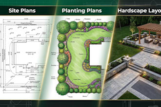 deliver professional site plans, planting plans, and hardscape layouts