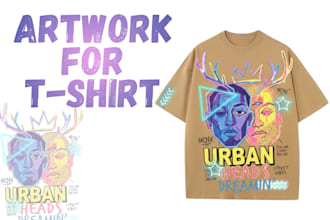 create custom streetwear t shirt design and apparel graphics