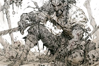 draw a soft and expressive rpg character illustration