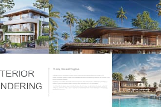 create exterior architecture renderings