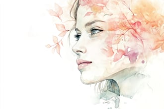 draw watercolor illustration art for you