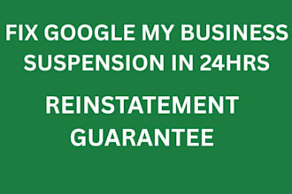 fix google my business suspension, gmb reinstate, gmb ranking